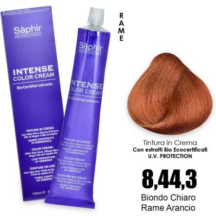 Saphir  intense color cream - 8.44.3    biondo chiaro rame arancio