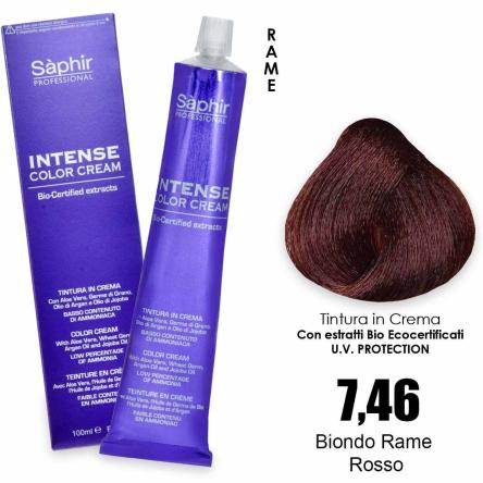 Saphir  intense color cream - 7.46 biondo rame rosso