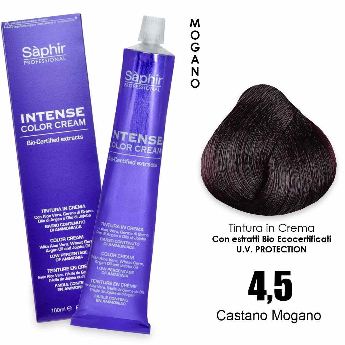 Saphir  intense color cream - 4.5 castano mogano