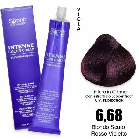 Saphir  intense color cream - 6.68  biondo scuro rosso violetto