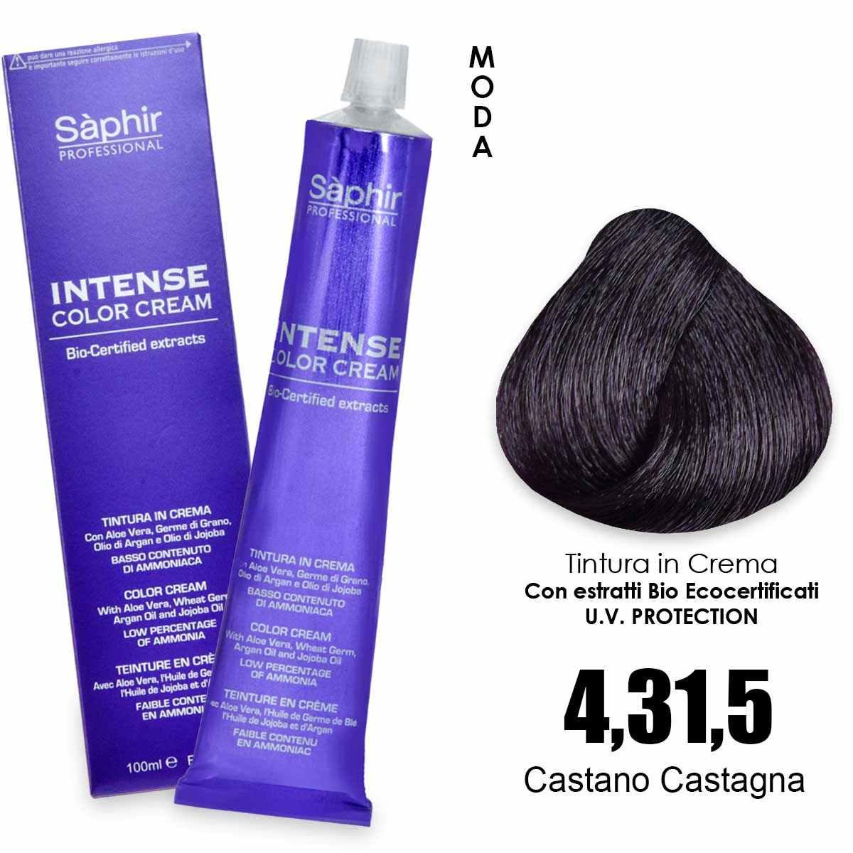 Saphir  intense color cream - 4.31.5 castano castagna