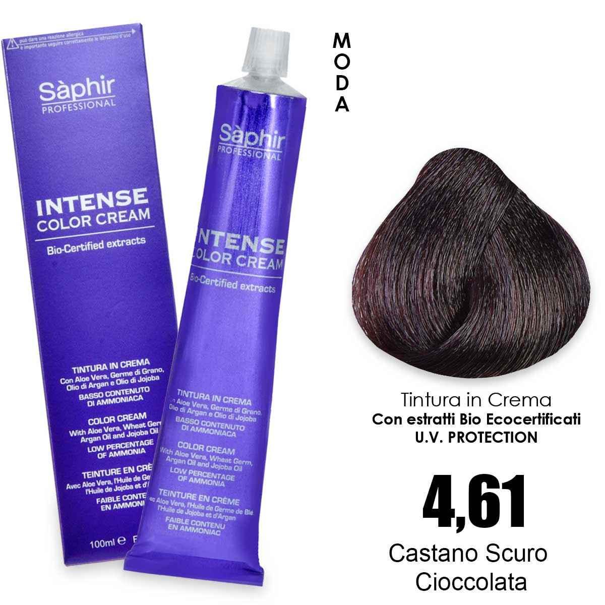 Saphir  intense color cream - 4.61 castano scuro cioccolata