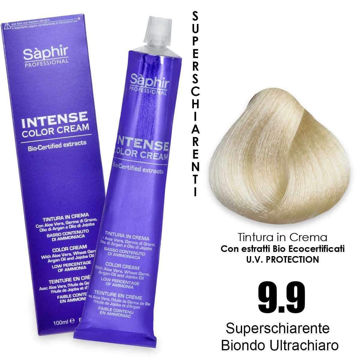 Saphir  intense color cream - 9.9 superschiarente biondo ultrachiaro
