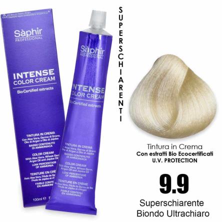Saphir  intense color cream - 9.9 superschiarente biondo ultrachiaro