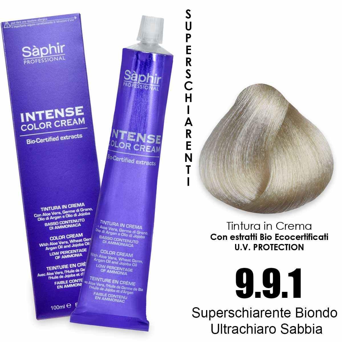 Saphir  intense color cream - 9.9.1 superschiarente biondo ultrachiaro cenere