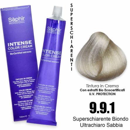 Saphir  intense color cream - 9.9.1 superschiarente biondo ultrachiaro cenere