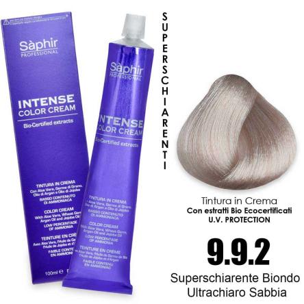 Saphir  intense color cream - 9.9.2   superschiarente biondo ultrachiaro sabbia