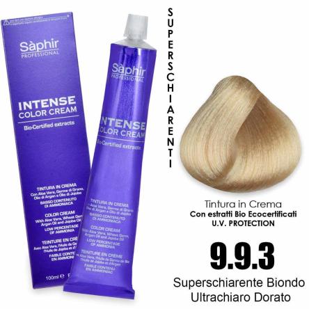 Saphir  intense color cream - 9.9.3 superschiarente biondo ultrachiaro dorato