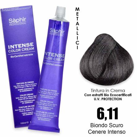 Saphir  intense color cream - 6.11 biondo scuro cenere intenso