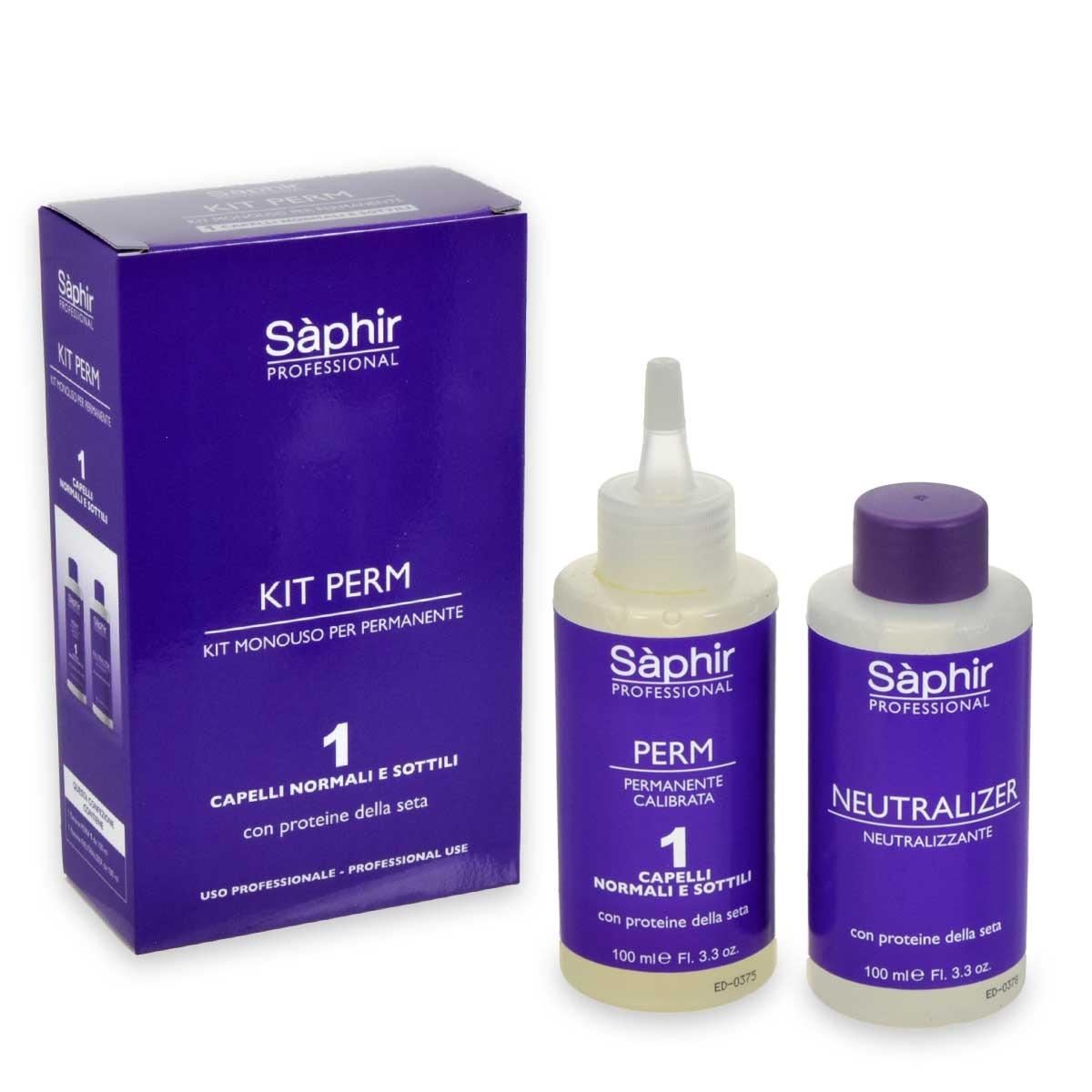 Saphir  kit monouso per permanente - 1 capelli normali e sottili