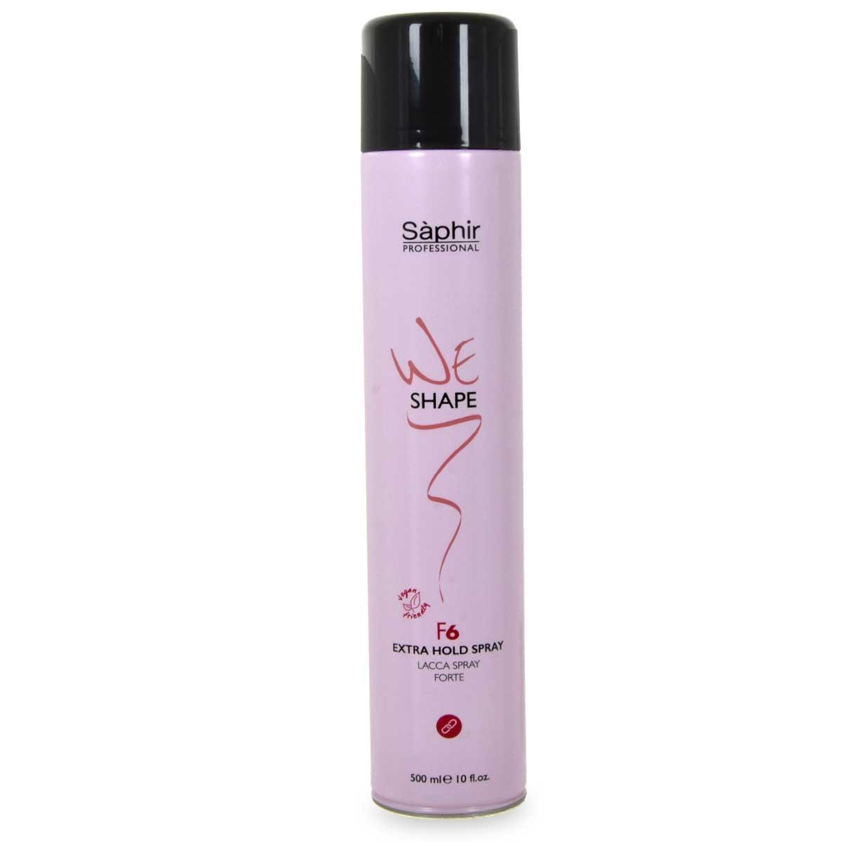 Saphir  we shape f6 extra hold spray - lacca tenuta forte  nuovo formato 500 ml