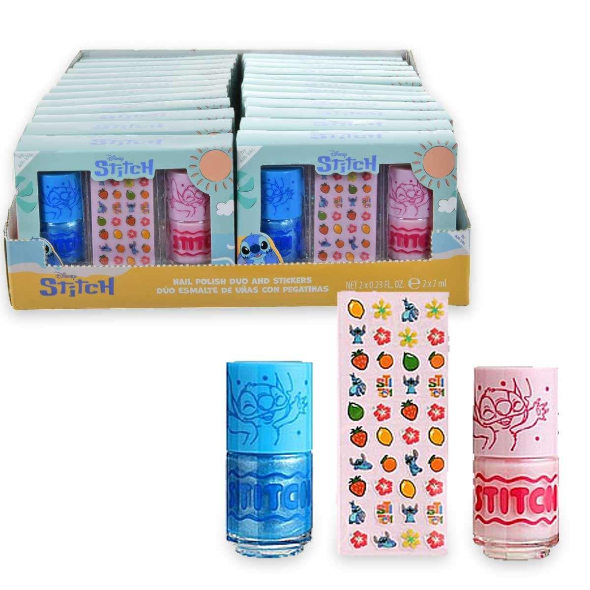 Nail polish duo 2 x 7 ml and stickers stitch
