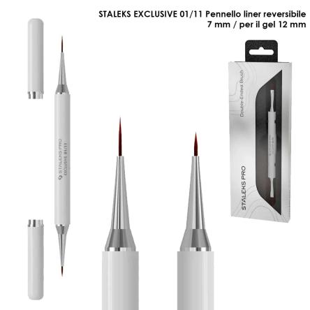 Staleks pennello doppio exclusive, liner 7 mm / per gel 12 mm