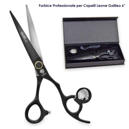 LEONE FORBICE DA TAGLIO GALILEO 6" NERA ERGONOMICA