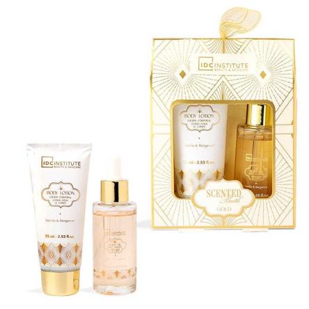 Idc institute scented bath gold body glow set 2pcs