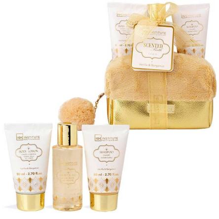 Idc institute scented bath gold bag set 4pcs