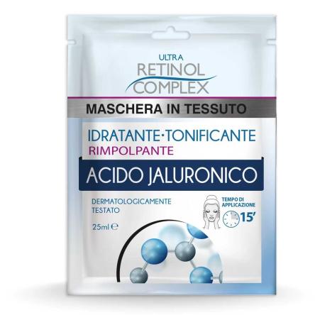 Retinol complex maschera viso da 25 ml in tessuto acido jaluronico