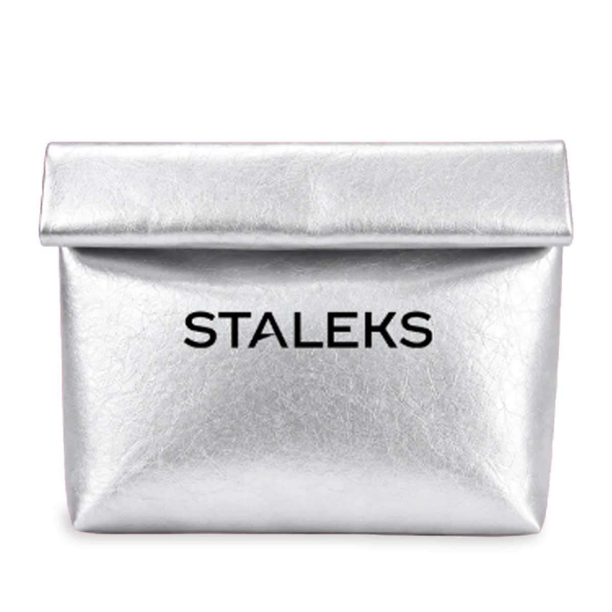 Staleks cosmetic bag staleks silver faux leather