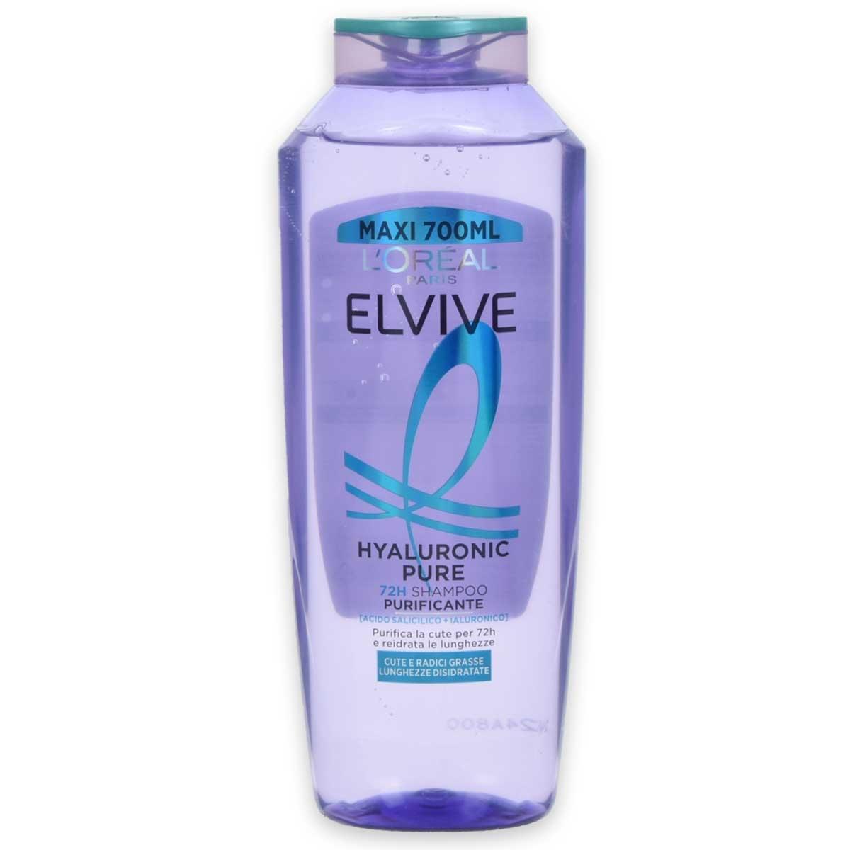 L'oreal elvive hyaluron pure shampoo cute-radici grasse 700 ml