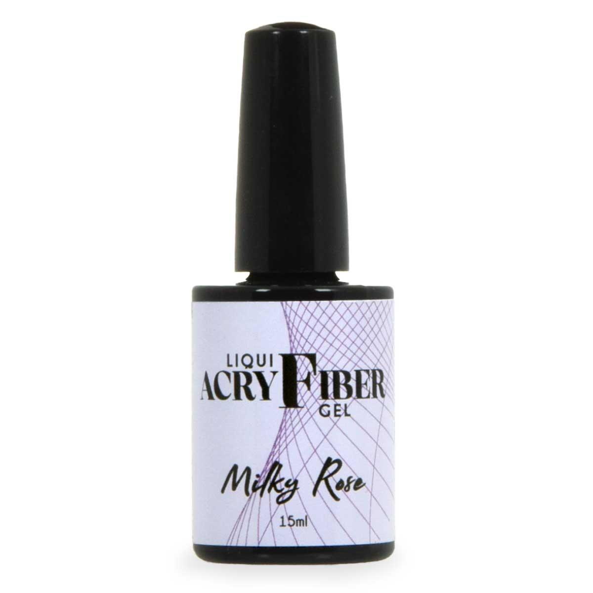 Uv liqui-acryfiber milky rose 15 ml