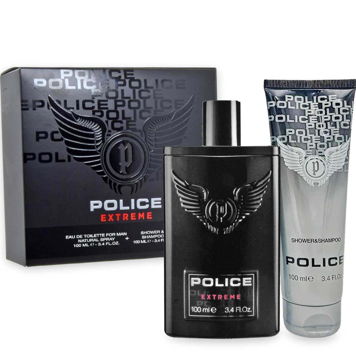 Police extreme man gift set edtv 100 ml + shower&shampoo 100 ml