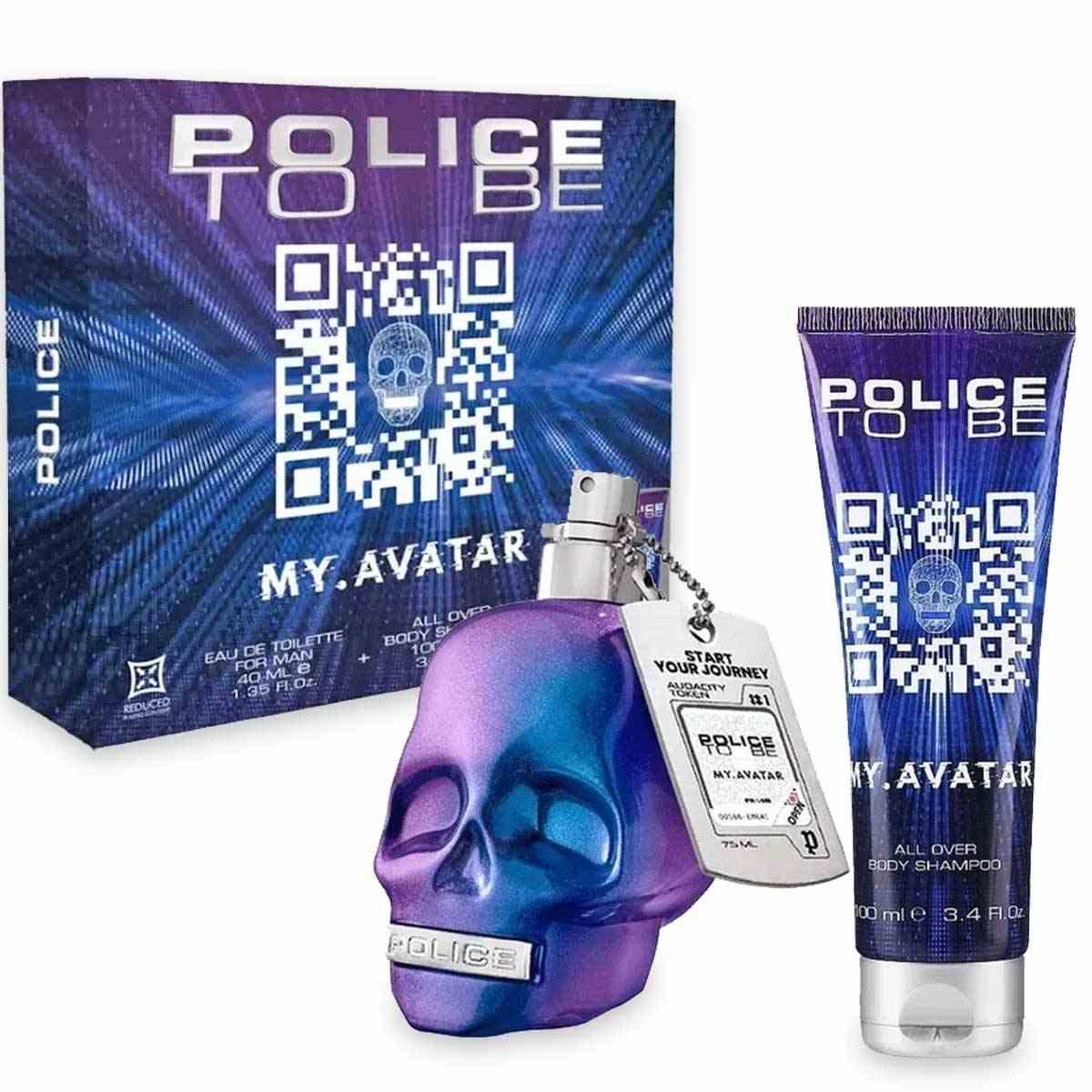 Police to be my.avatar for man gift set edtv 40ml + body shampoo 100 ml