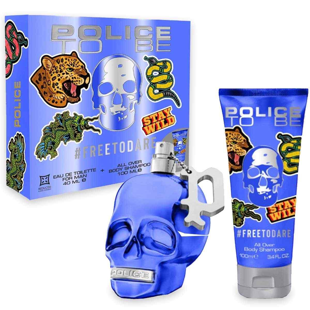 Police to be #freetodare for man gift set edtv 40ml + body shampoo 100 ml