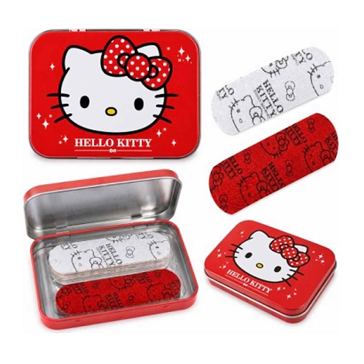Hello kitty glitter band aids metal box