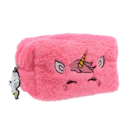 Unicorn plush pouch and charm