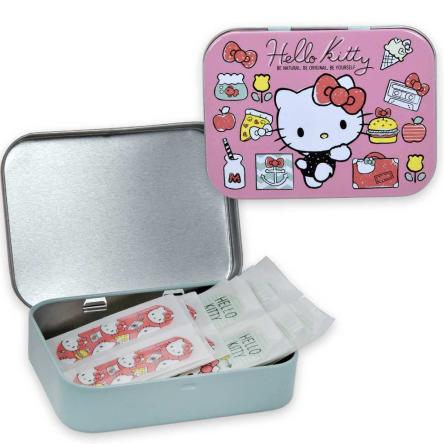 Hello kitty band aids metal box