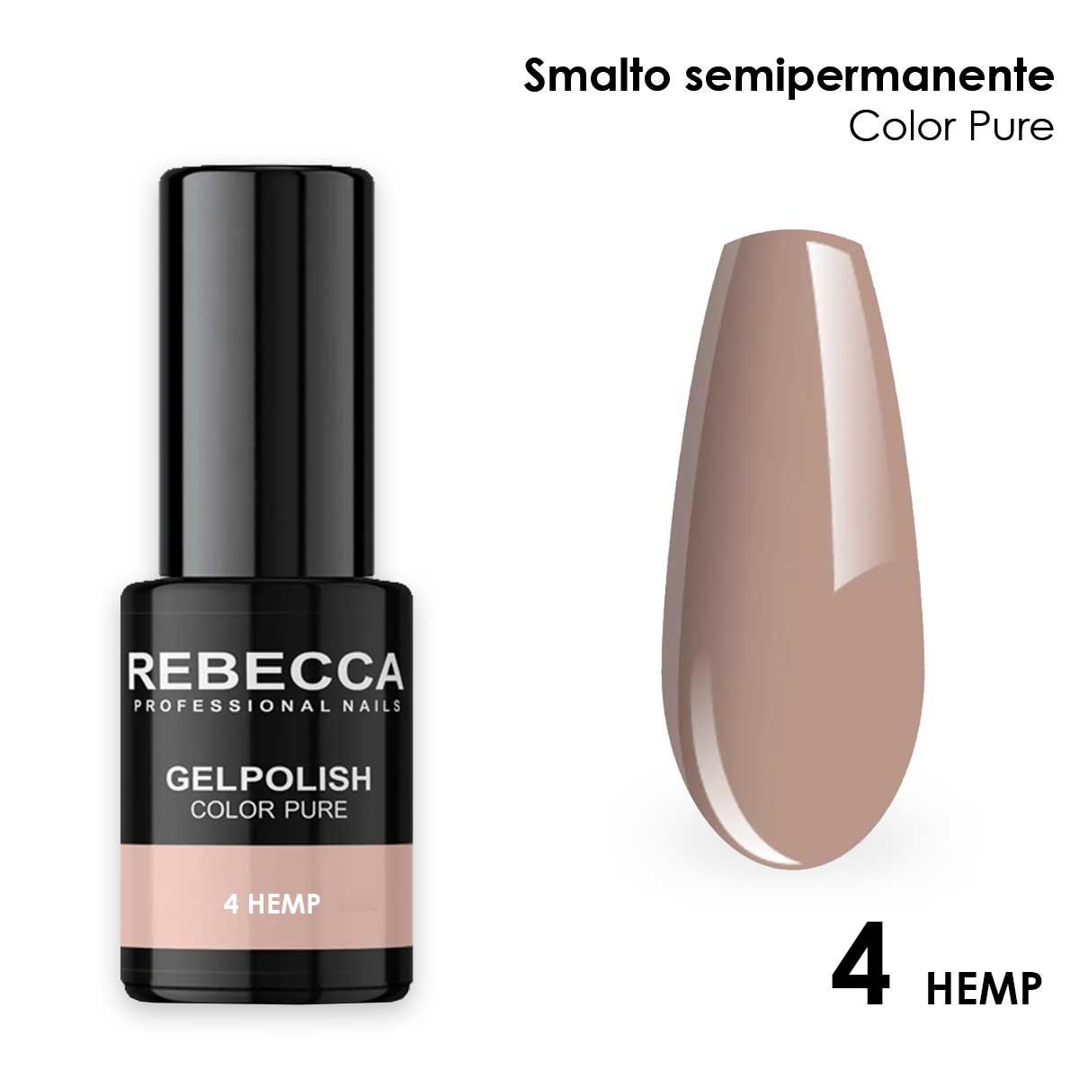 Rebecca gel polish soak off color pure 5 ml  smalto semipermanente n.4