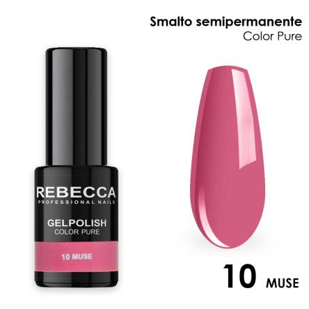 Rebecca gel polish soak off color pure 5 ml  smalto semipermanente n.10