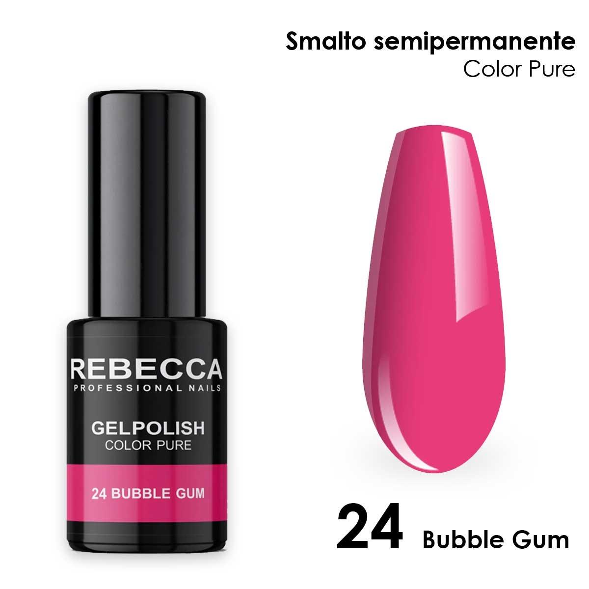 Rebecca gel polish soak off color pure 5 ml  smalto semipermanente n.24