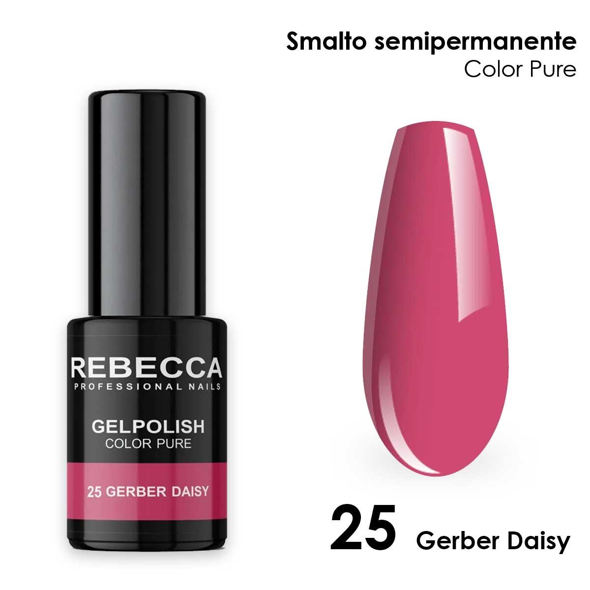 Rebecca gel polish soak off color pure 5 ml  smalto semipermanente n.25