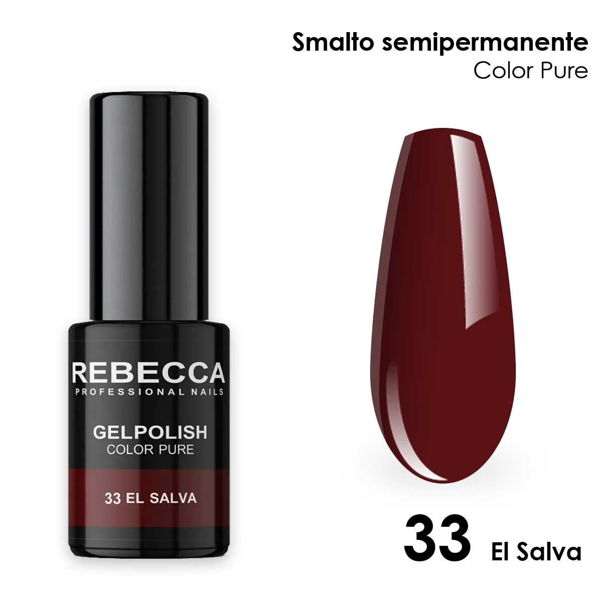 Rebecca gel polish soak off color pure 5 ml  smalto semipermanente n.33