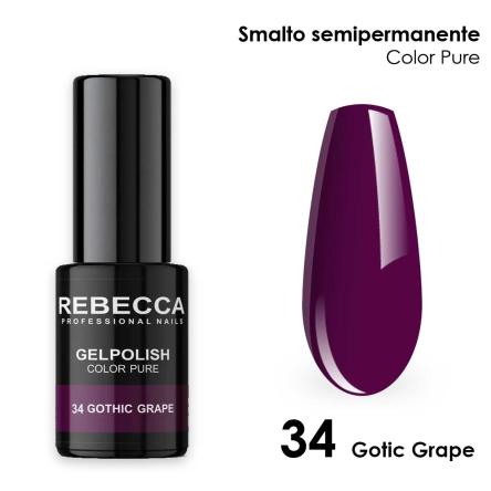 Rebecca gel polish soak off color pure 5 ml  smalto semipermanente n.34