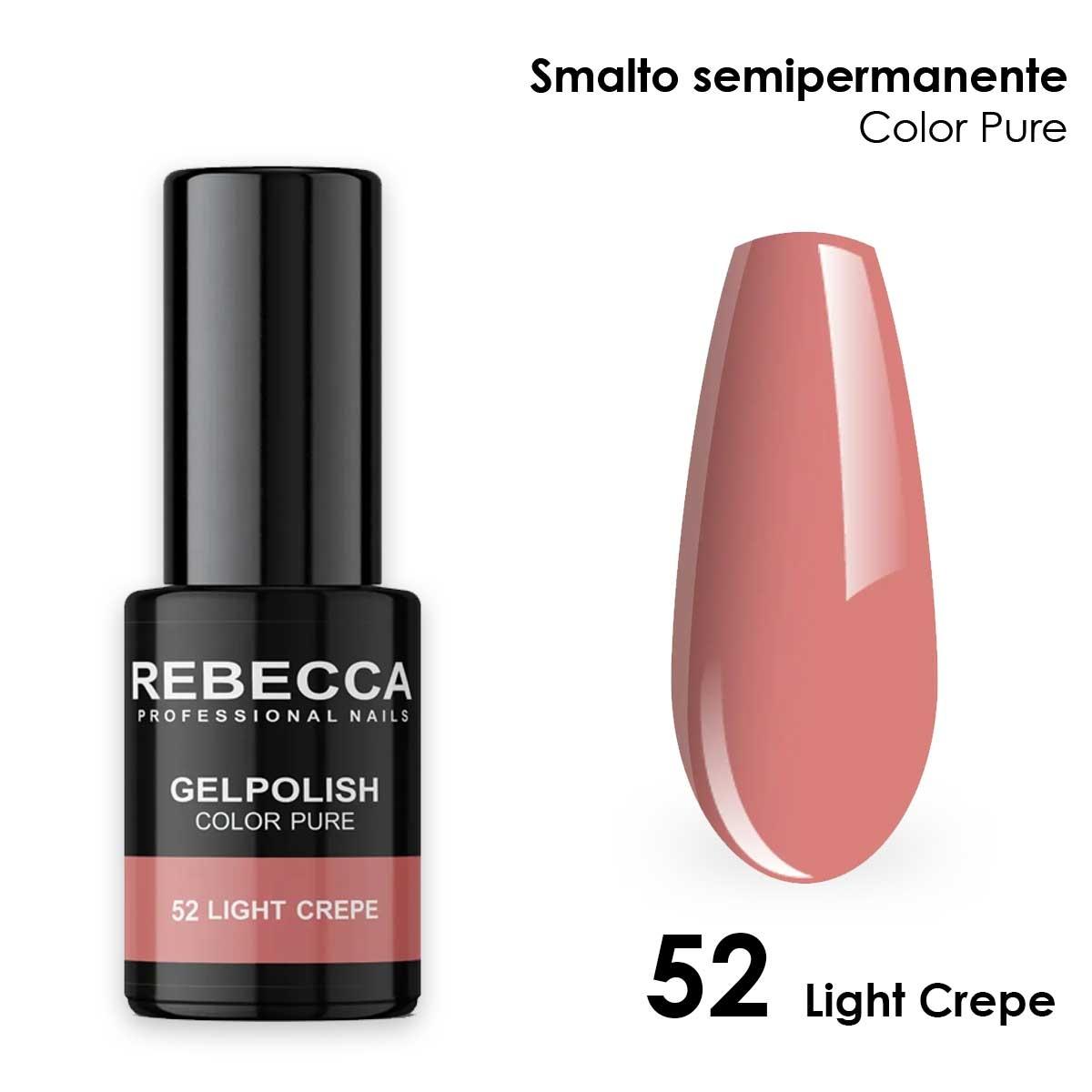 Rebecca gel polish soak off color pure 5 ml  smalto semipermanente n.52