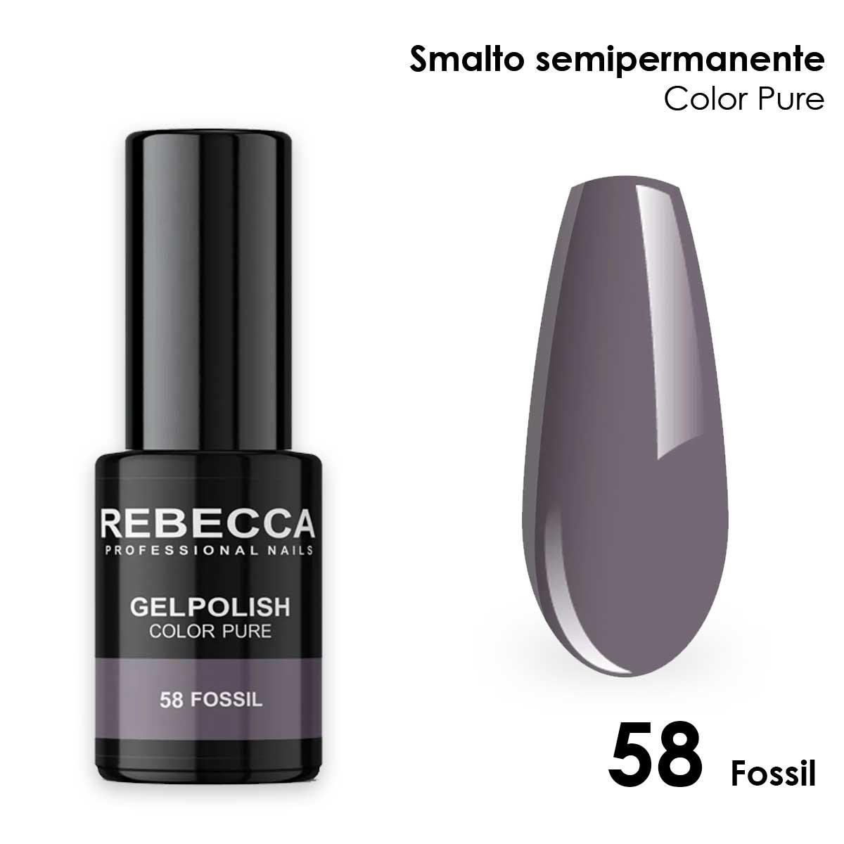 Rebecca gel polish soak off color pure 5 ml  smalto semipermanente n.58
