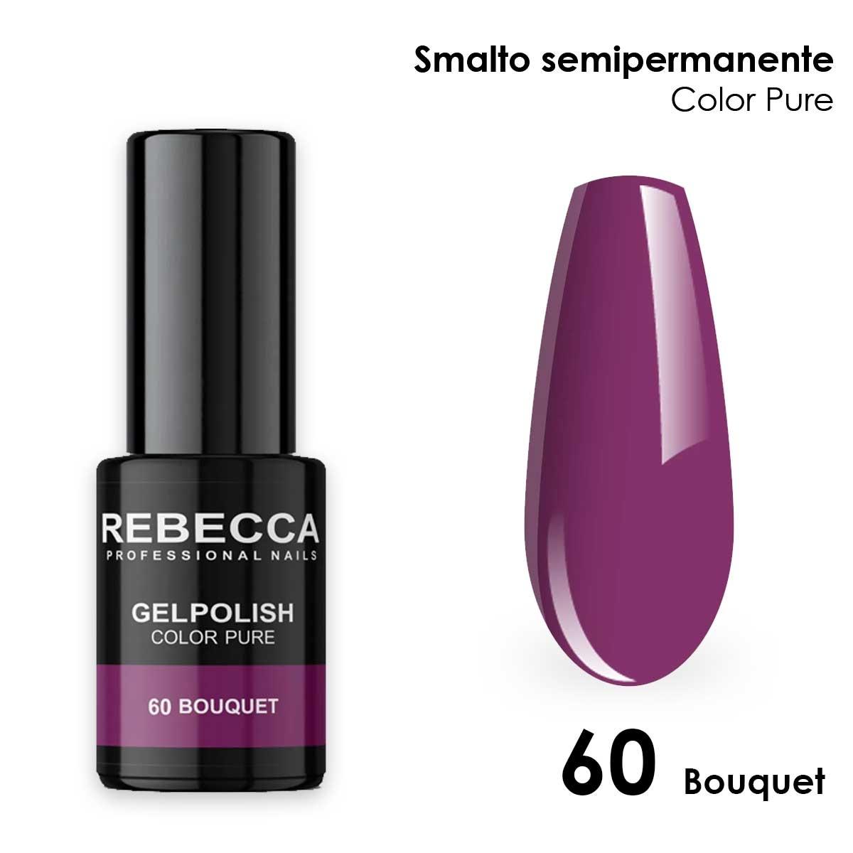 Rebecca gel polish soak off color pure 5 ml  smalto semipermanente n.60