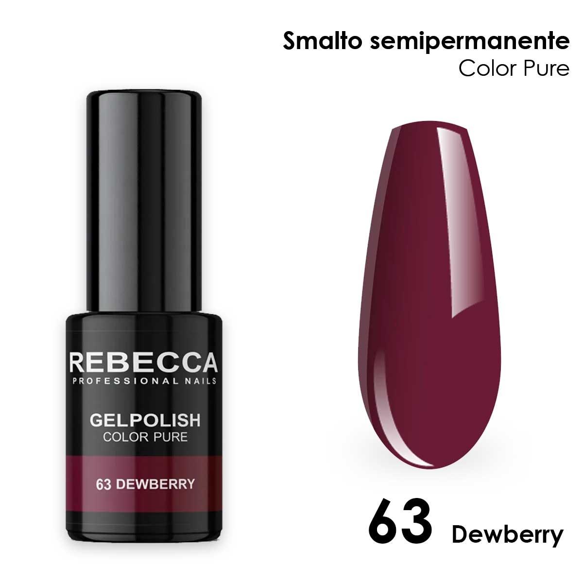 Rebecca gel polish soak off color pure 5 ml  smalto semipermanente n.63