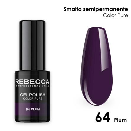 Rebecca gel polish soak off color pure 5 ml  smalto semipermanente n.64