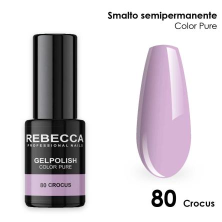 Rebecca gel polish soak off color pure 5 ml  smalto semipermanente n.80