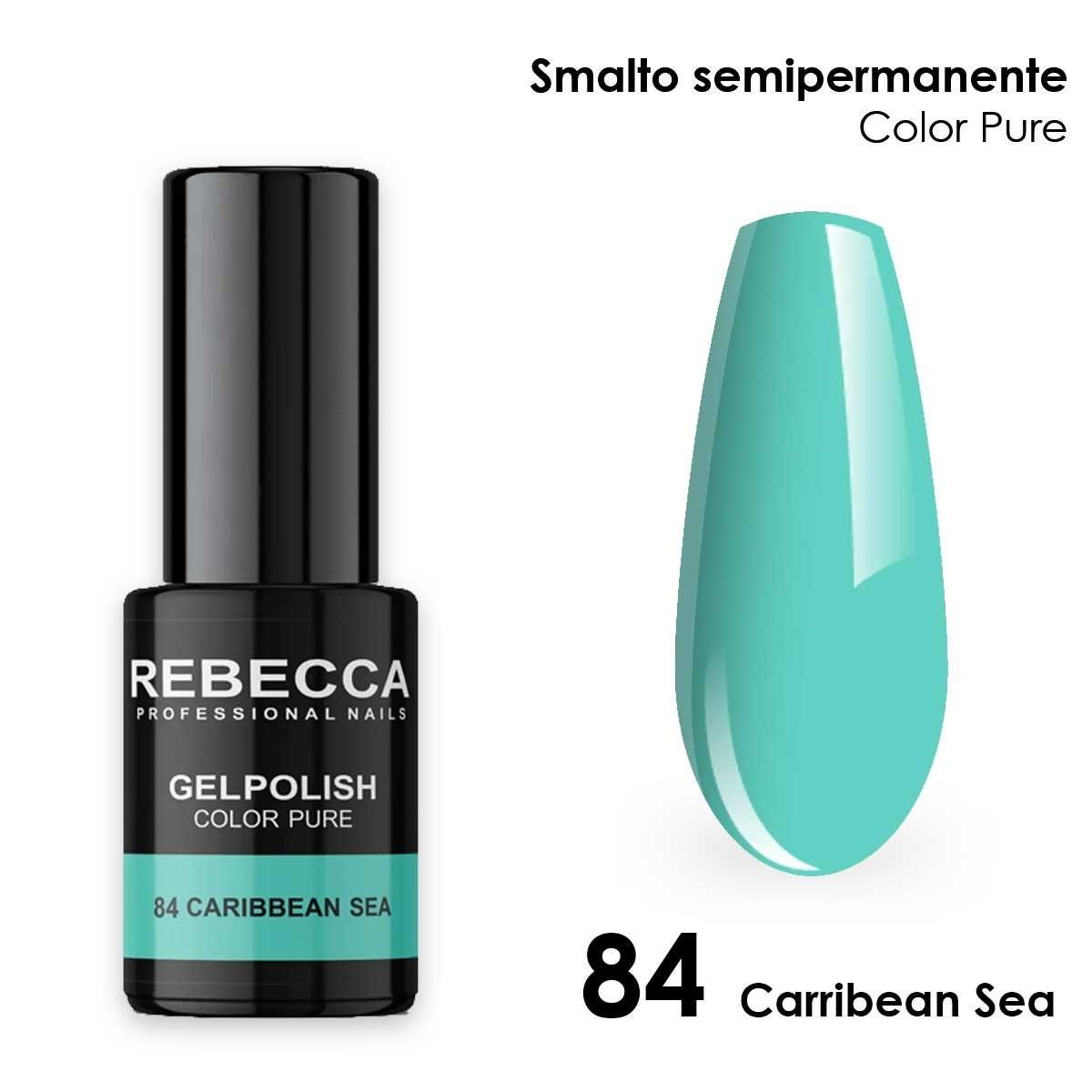Rebecca gel polish soak off color pure 5 ml  smalto semipermanente n.84