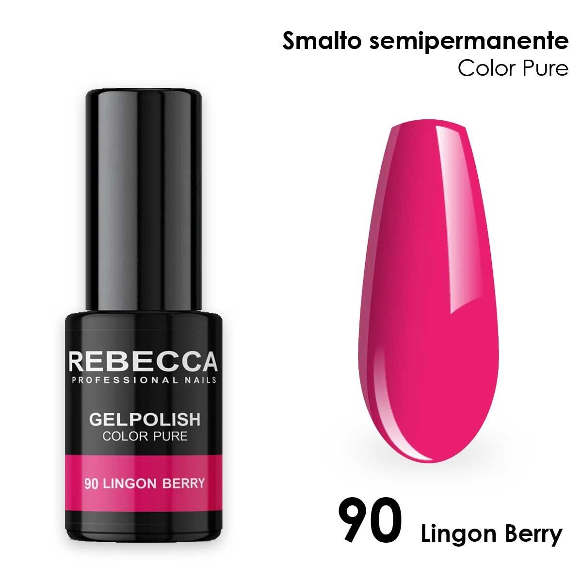 Rebecca gel polish soak off color pure 5 ml  smalto semipermanente n.90