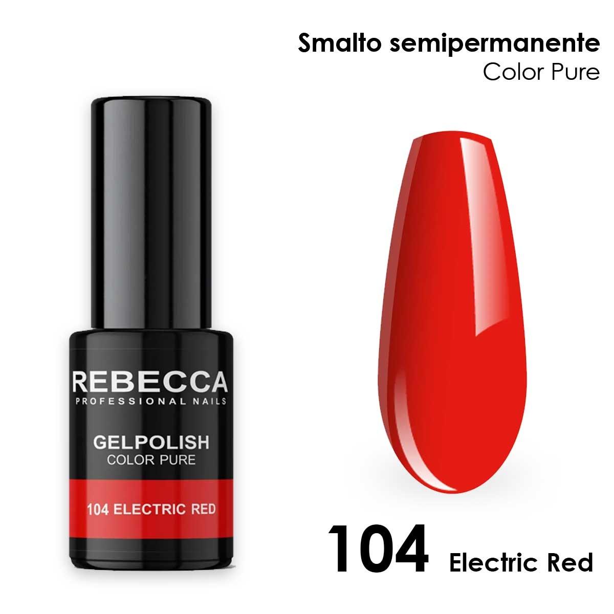 Rebecca gel polish soak off color pure 5 ml  smalto semipermanente n.104