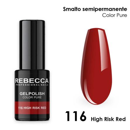 Rebecca gel polish soak off color pure 5 ml  smalto semipermanente n.116