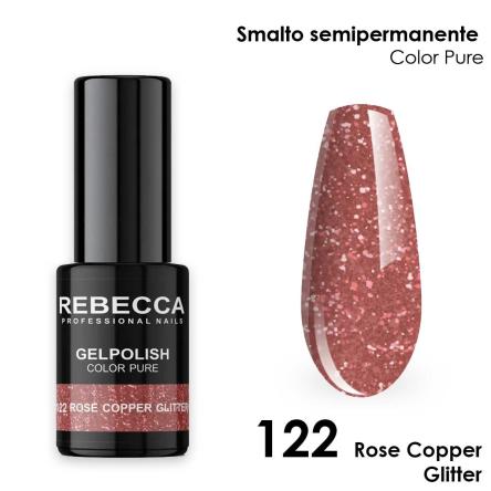 Rebecca gel polish soak off color pure 5 ml  smalto semipermanente n.122