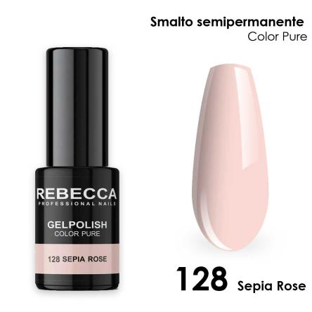 Rebecca gel polish soak off color pure 5 ml  smalto semipermanente n.128