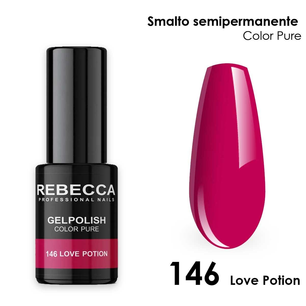 Rebecca gel polish soak off color pure 5 ml  smalto semipermanente n.146