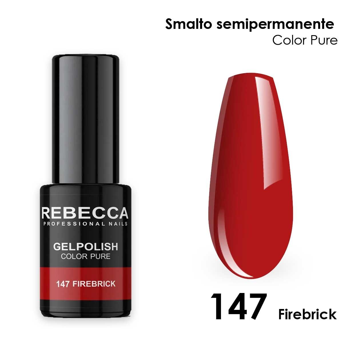 Rebecca gel polish soak off color pure 5 ml  smalto semipermanente n.147